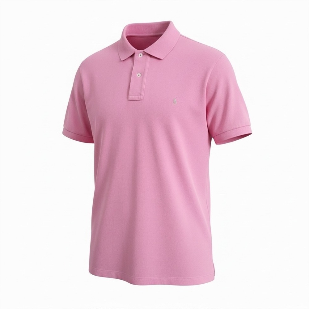Polo Ralph Lauren Mens L Pink Short Sleeve Cotton Pique Polo Shirt Preppy Summer